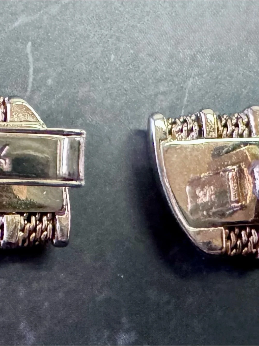 Vintage MCM Signed SWANK Chain Texture Cufflinks